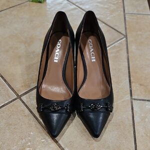Coach Black Pointed Toe Heels